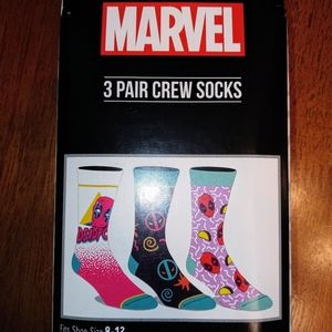 Bioworld Marvel Deadpool socks size 8-12